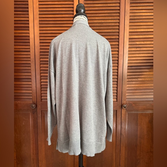 Lane Bryantt Women’s Gray Open-Front Cardigan w/ Front Pockets - 18/20 - Picture 5 of 8